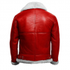 Red Shearling A2 Bomber Jacket
