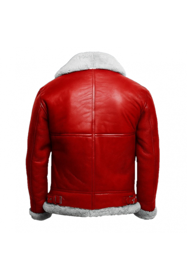 Red Shearling A2 Bomber Jacket