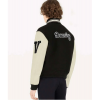 FW22 Louis Vuitton Black and White Varsity Bomber Jacket