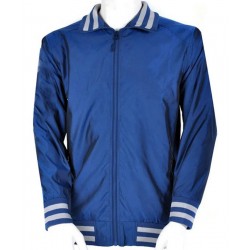 Blue Neighborhood Watch Jacket – Satin Bomber Style