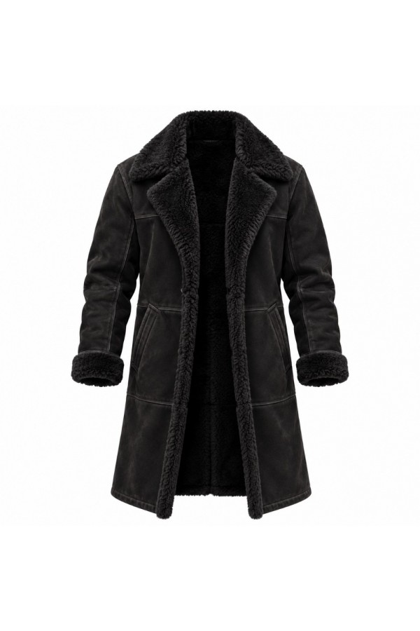 The Walking Dead Dead City S3 Negan Black Shearling Coat
