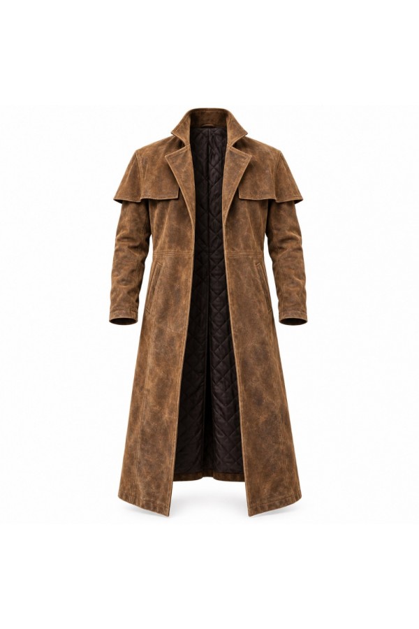 Fallout NCR Veteran Ranger Duster Suede Leather Coat