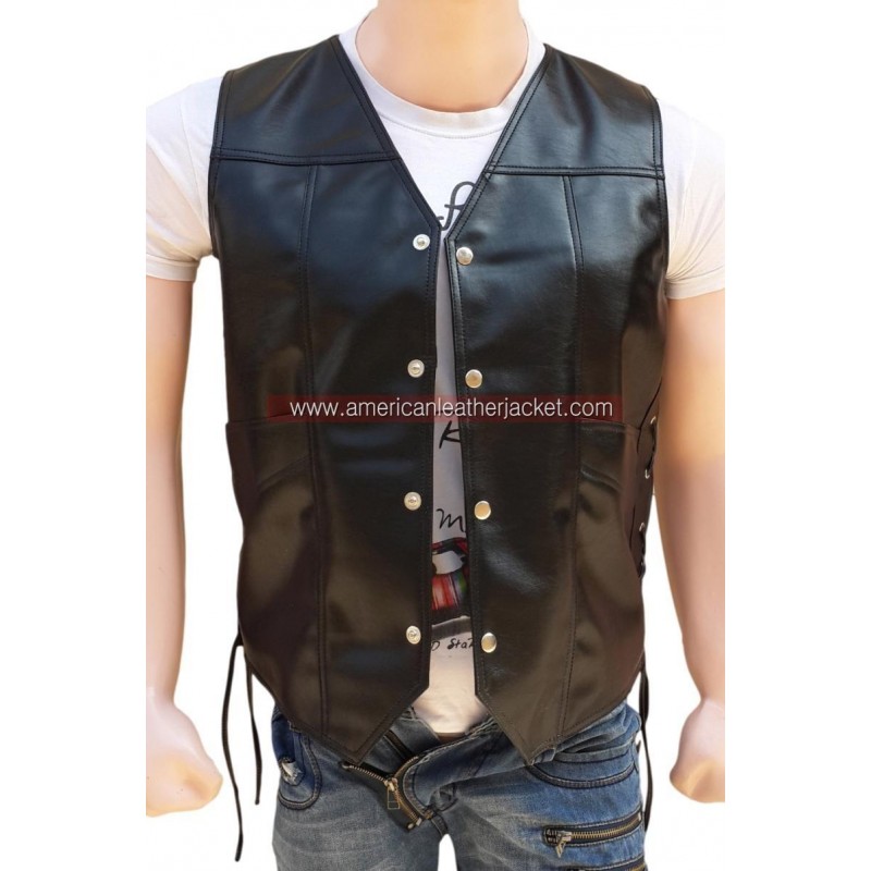 Daryl Dixon Vest - Walking Dead Angel Wing Leather Vest