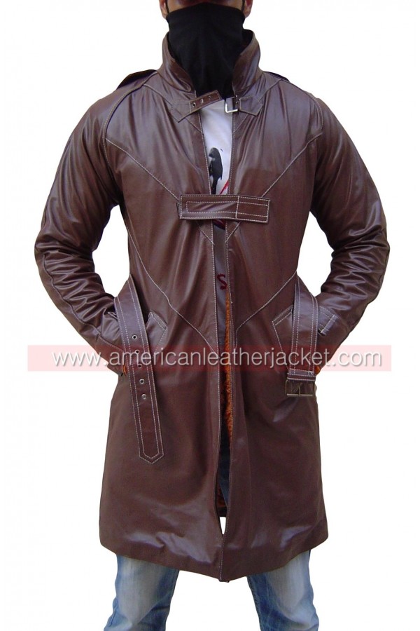 Aiden Pearce Watch Dogs Real Leather Coat
